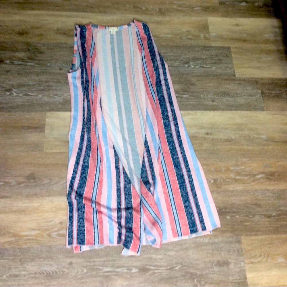 Pink and blue cardigan XL